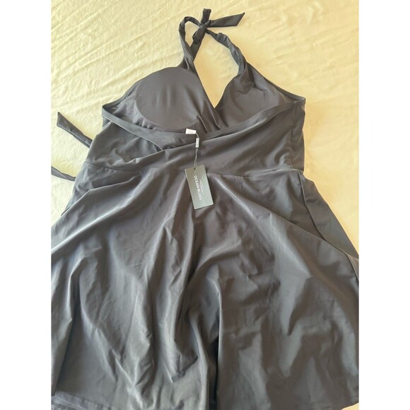 Ocean Blues Women's swimsuit V-Neck One Piece Swim dress Halter Wrap size 3XL - Picture 10 of 12